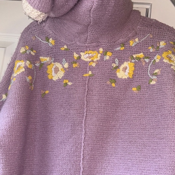 RARE Free People Floral Embroidered Lavender Buttercup Hoodie - Picture 16 of 16